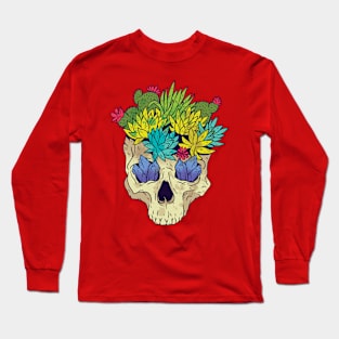 Cactus Crystal Skull Long Sleeve T-Shirt